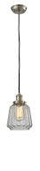 Innovations 201C-SN-G142 One Light Mini Pendant, Brushed Satin Nickel