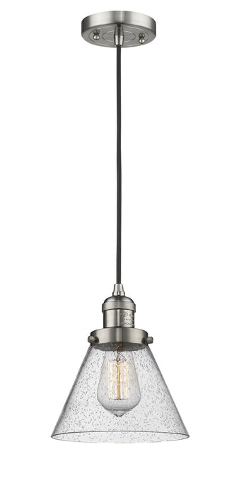Innovations 201C-SN-G44 One Light Mini Pendant, Brushed Satin Nickel