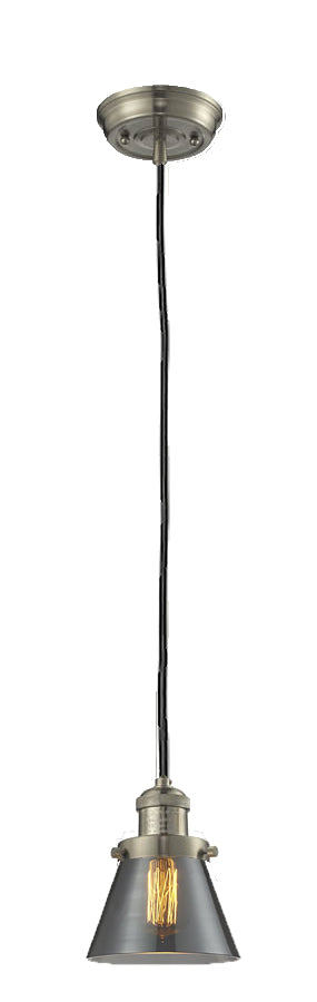 Innovations 201C-SN-G63 One Light Mini Pendant, Brushed Satin Nickel