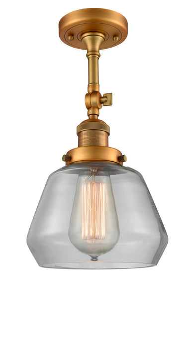 Innovations 201F-BB-G172 One Light Semi-Flush Mount, Brushed Brass