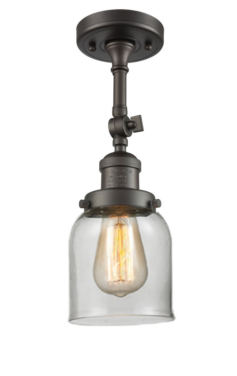 Innovations 201F-OB-G52 One Light Semi-Flush Mount, Oil Rubbed Bronze