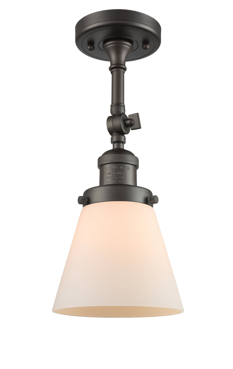 Innovations 201F-OB-G61 One Light Semi-Flush Mount, Oil Rubbed Bronze