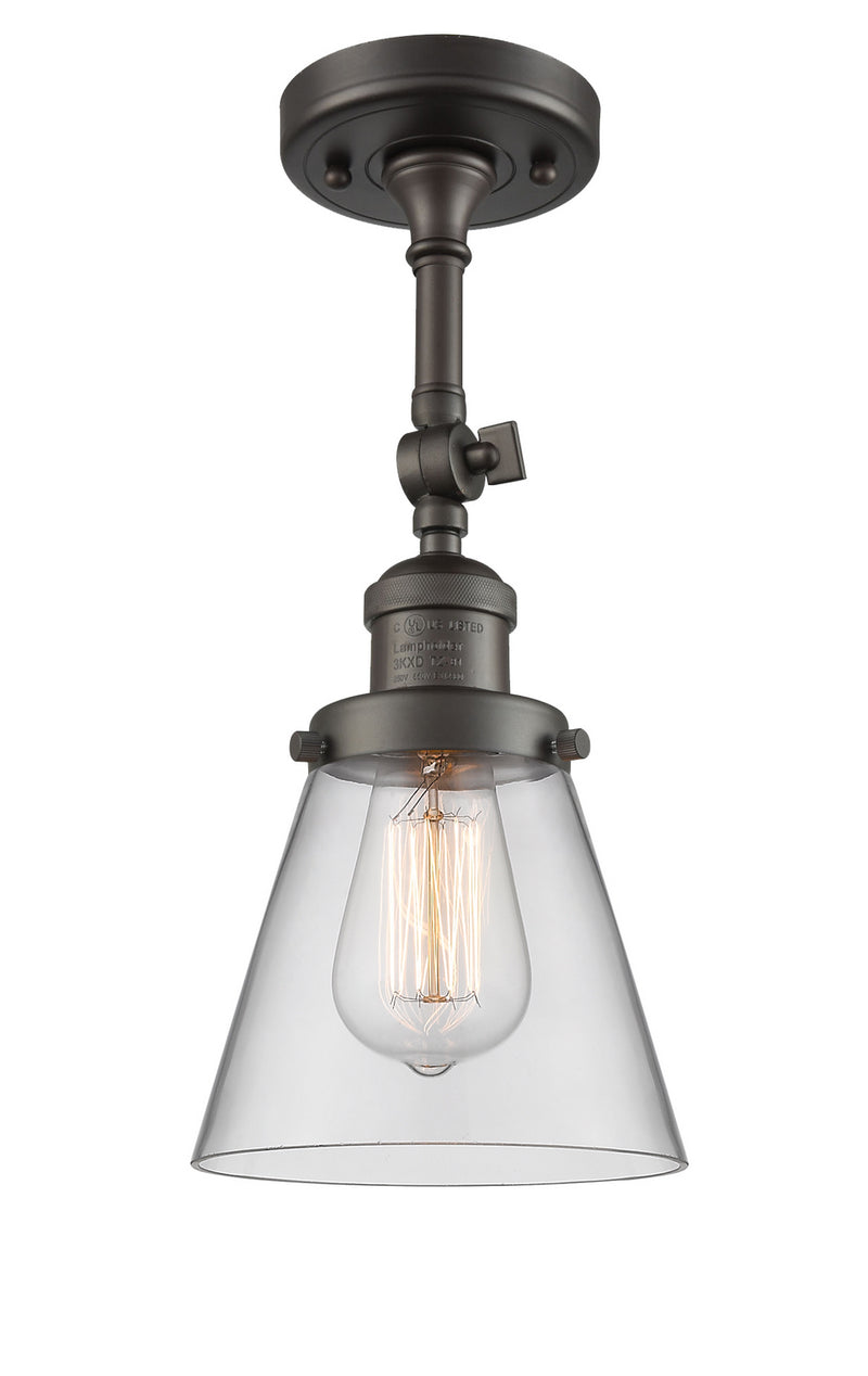 Innovations 201F-OB-G62 One Light Semi-Flush Mount, Oil Rubbed Bronze