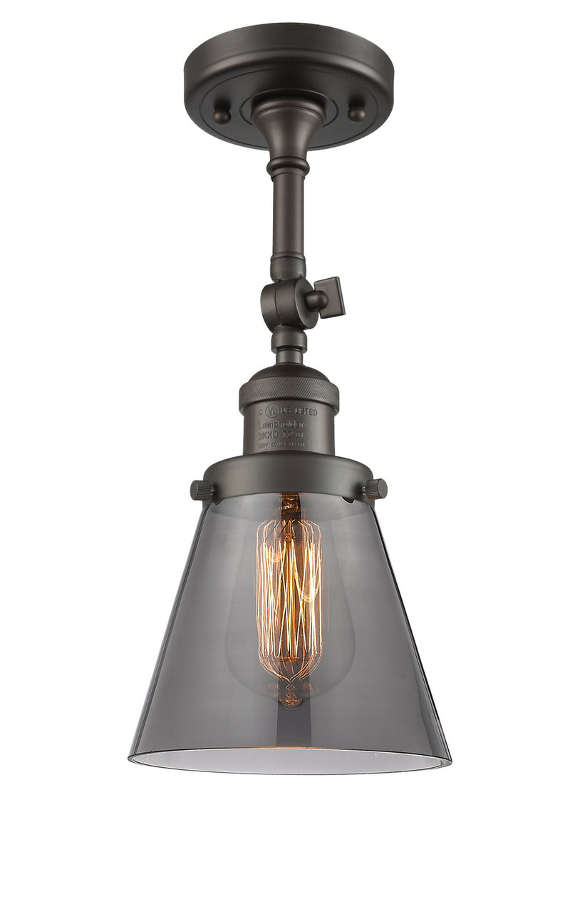 Innovations 201F-OB-G63 One Light Semi-Flush Mount, Oil Rubbed Bronze
