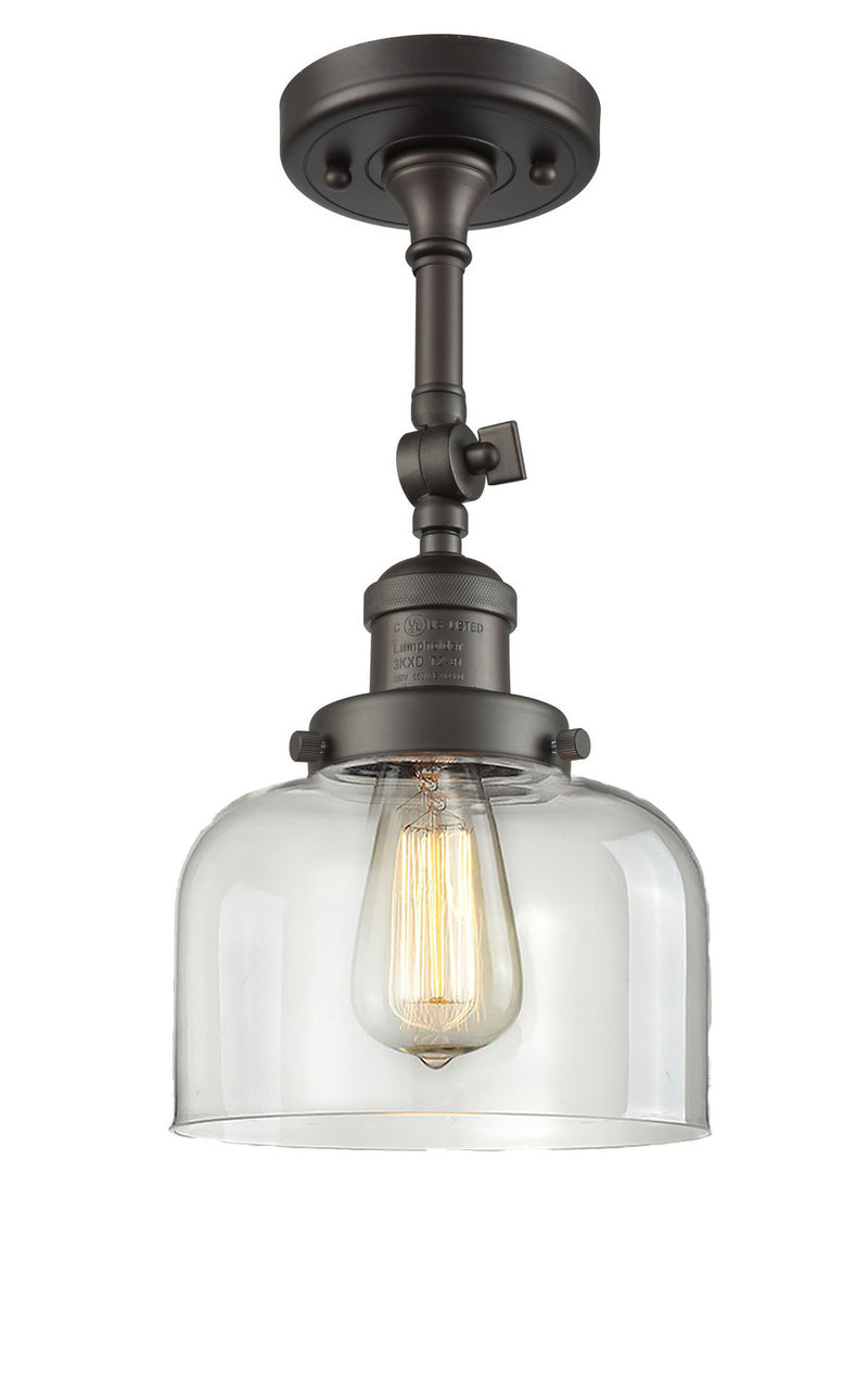 Innovations 201F-OB-G72 One Light Semi-Flush Mount, Oil Rubbed Bronze