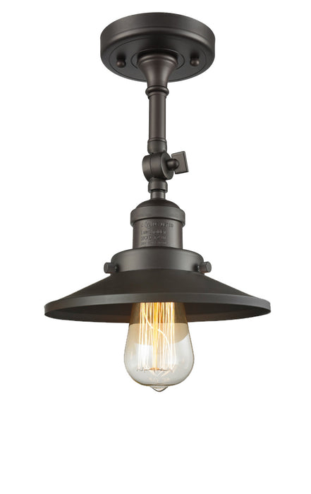Innovations 201F-OB-M5 One Light Semi-Flush Mount, Oil Rubbed Bronze