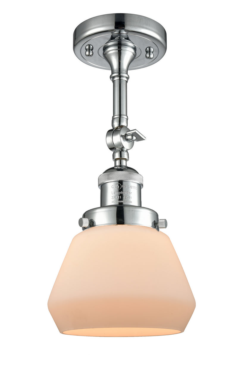 Innovations 201F-PC-G171 One Light Semi-Flush Mount, Polished Chrome