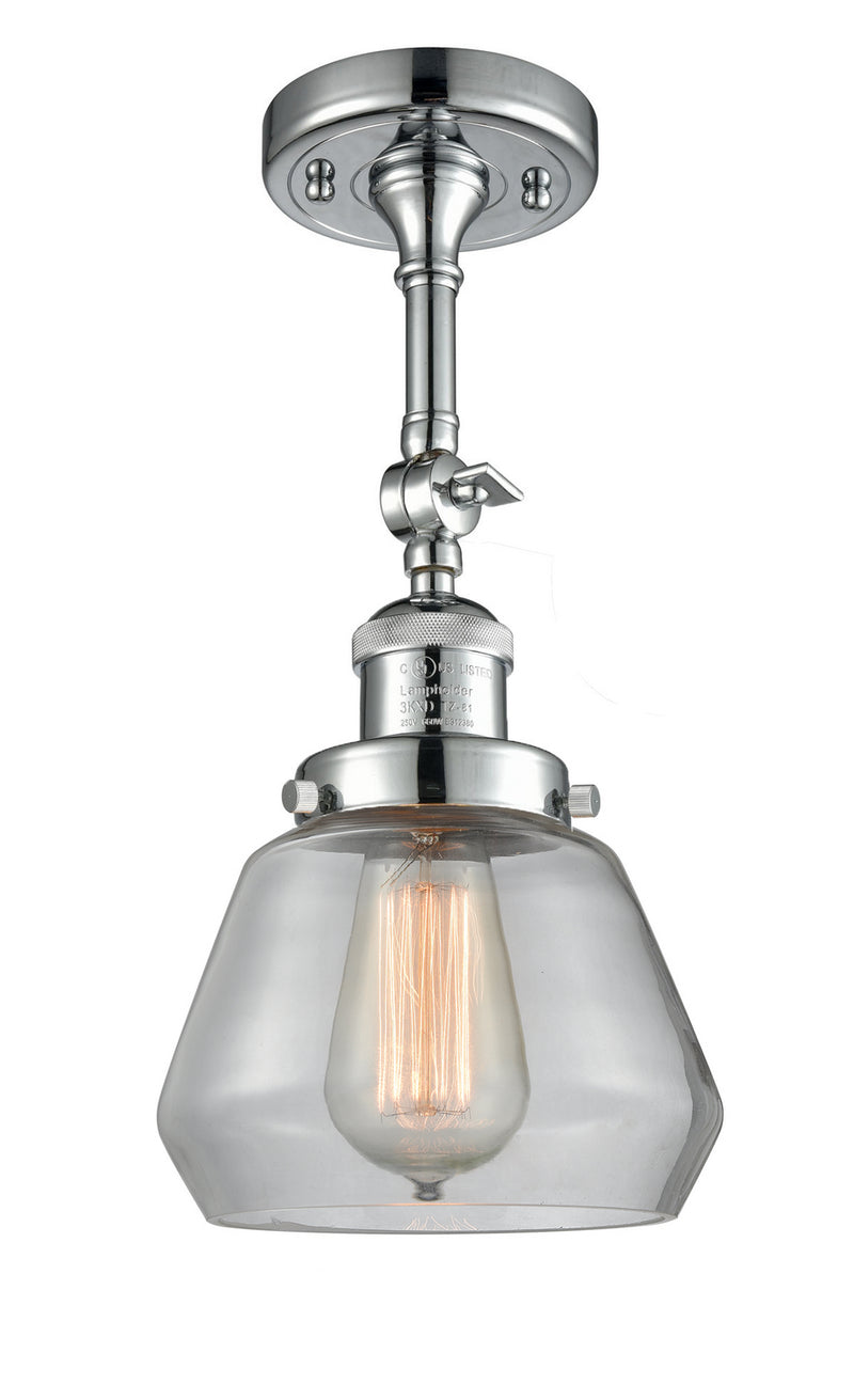 Innovations 201F-PC-G172 One Light Semi-Flush Mount, Polished Chrome