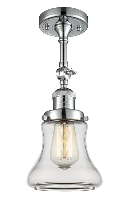 Innovations 201F-PC-G192 One Light Semi-Flush Mount, Polished Chrome