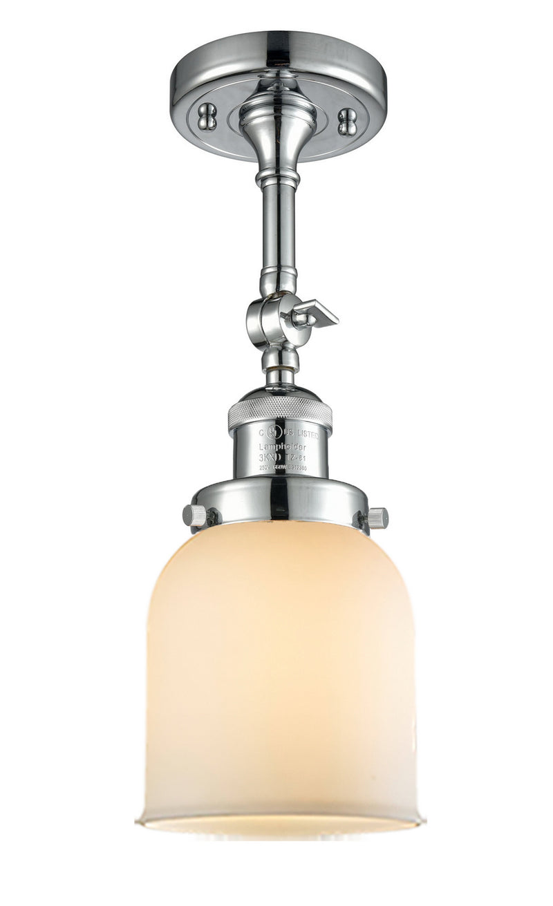 Innovations 201F-PC-G51 One Light Semi-Flush Mount, Polished Chrome