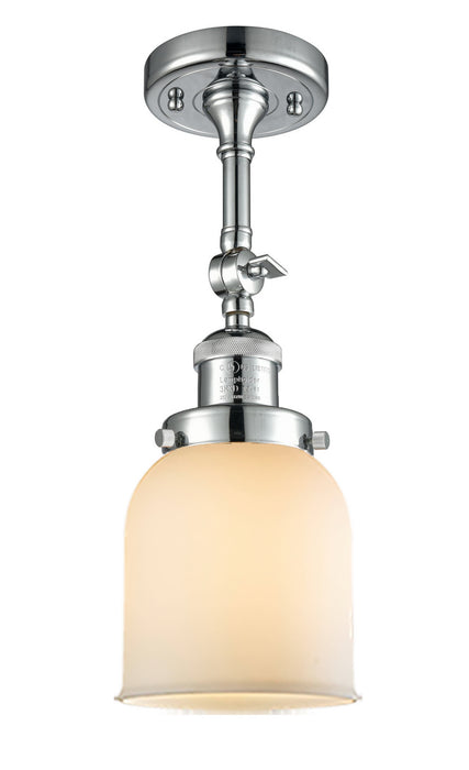 Innovations 201F-PC-G51 One Light Semi-Flush Mount, Polished Chrome