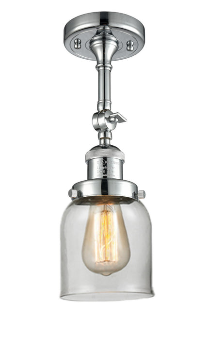 Innovations 201F-PC-G52 One Light Semi-Flush Mount, Polished Chrome