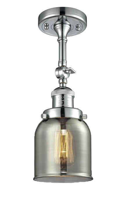 Innovations 201F-PC-G53 One Light Semi-Flush Mount, Polished Chrome