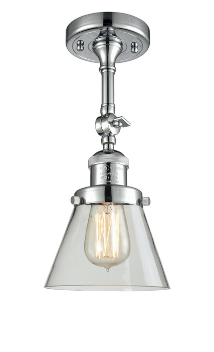 Innovations 201F-PC-G62 One Light Semi-Flush Mount, Polished Chrome