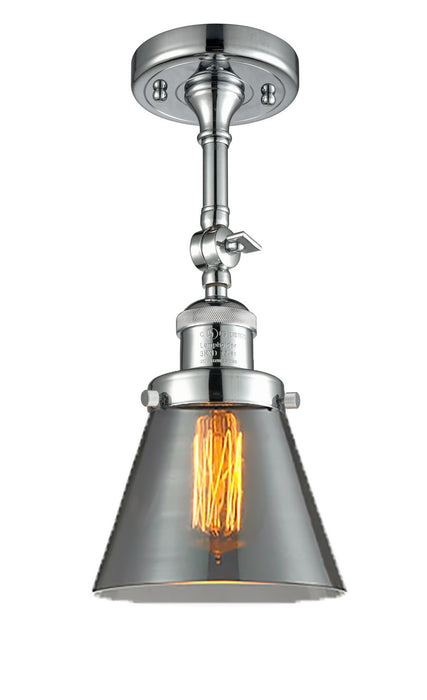 Innovations 201F-PC-G63 One Light Semi-Flush Mount, Polished Chrome
