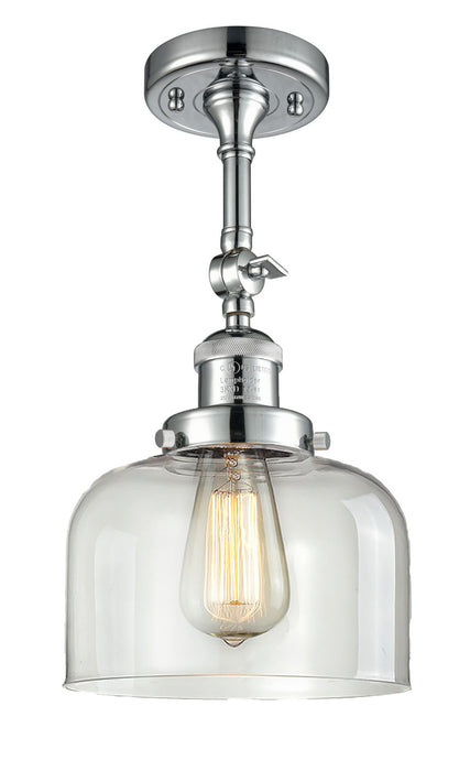 Innovations 201F-PC-G72 One Light Semi-Flush Mount, Polished Chrome
