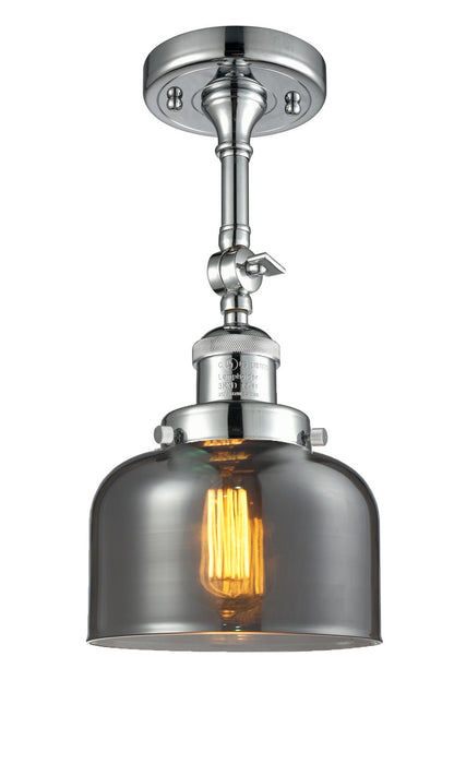 Innovations 201F-PC-G73 One Light Semi-Flush Mount, Polished Chrome