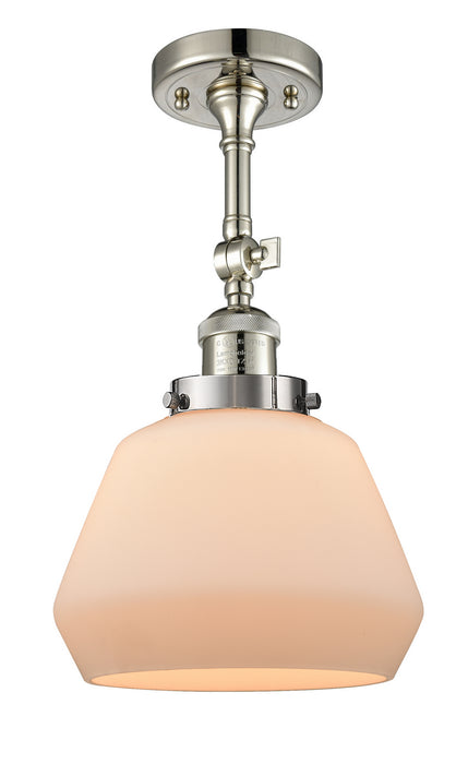 Innovations 201F-PN-G171 One Light Semi-Flush Mount, Polished Nickel