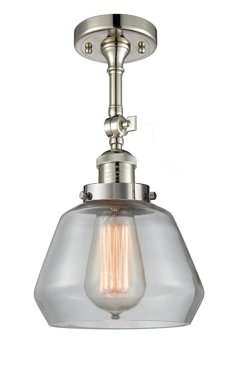 Innovations 201F-PN-G172 One Light Semi-Flush Mount, Polished Nickel