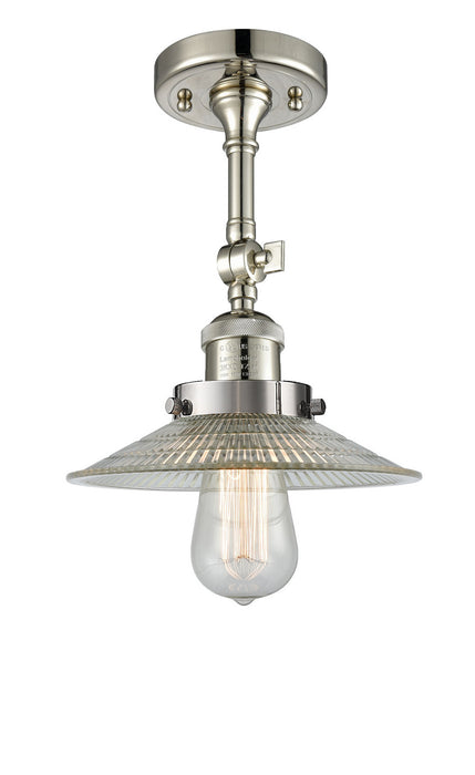 Innovations 201F-PN-G2 One Light Semi-Flush Mount, Polished Nickel