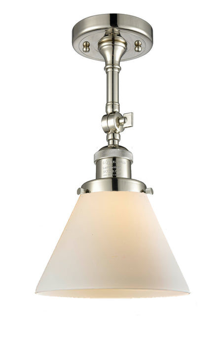 Innovations 201F-PN-G41 One Light Semi-Flush Mount, Polished Nickel