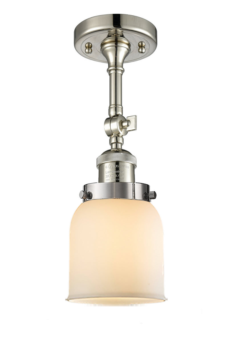 Innovations 201F-PN-G51 One Light Semi-Flush Mount, Polished Nickel