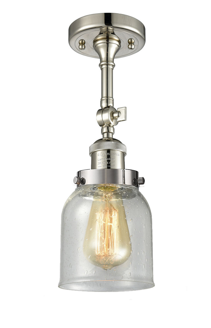 Innovations 201F-PN-G54 One Light Semi-Flush Mount, Polished Nickel