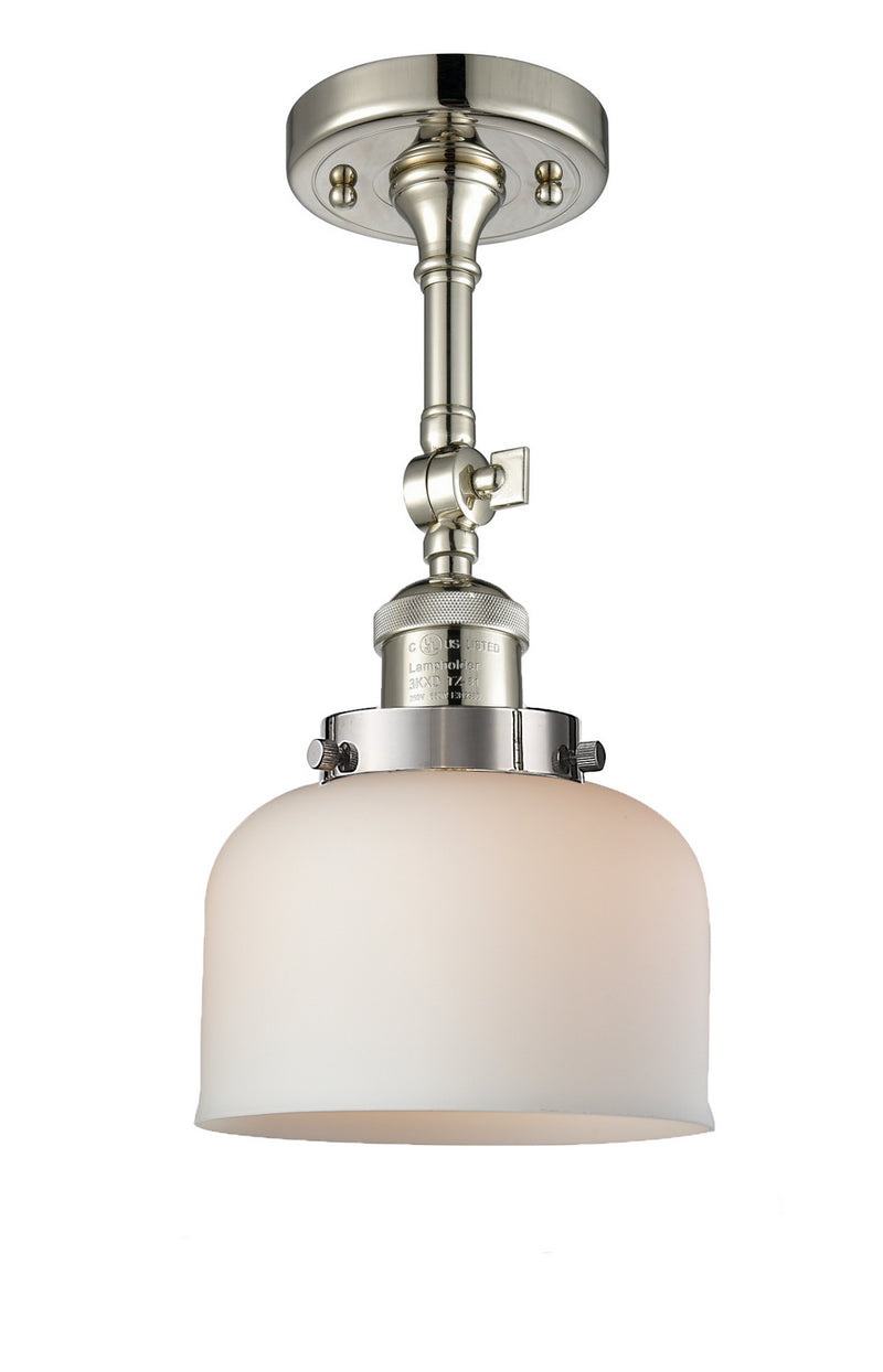 Innovations 201F-PN-G71 One Light Semi-Flush Mount, Polished Nickel