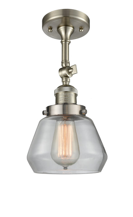 Innovations 201F-SN-G172 One Light Semi-Flush Mount, Brushed Satin Nickel