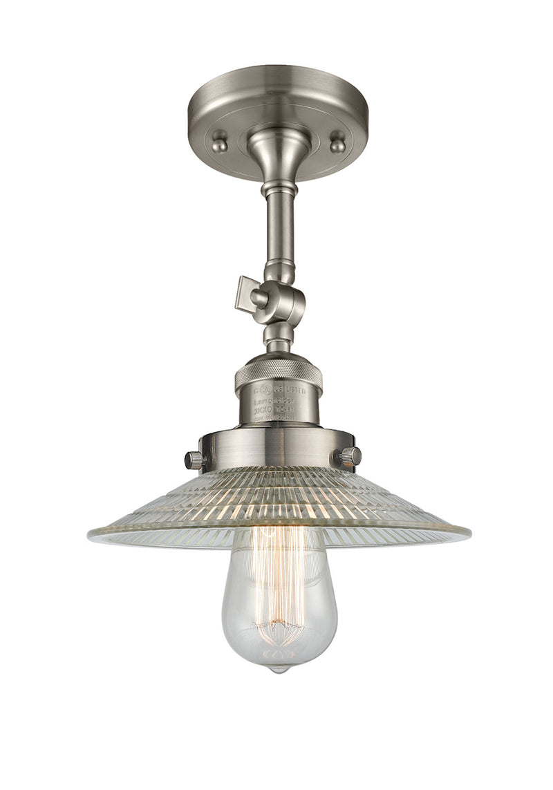 Innovations 201F-SN-G2 One Light Semi-Flush Mount, Brushed Satin Nickel