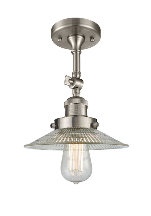 Innovations 201F-SN-G2 One Light Semi-Flush Mount, Brushed Satin Nickel