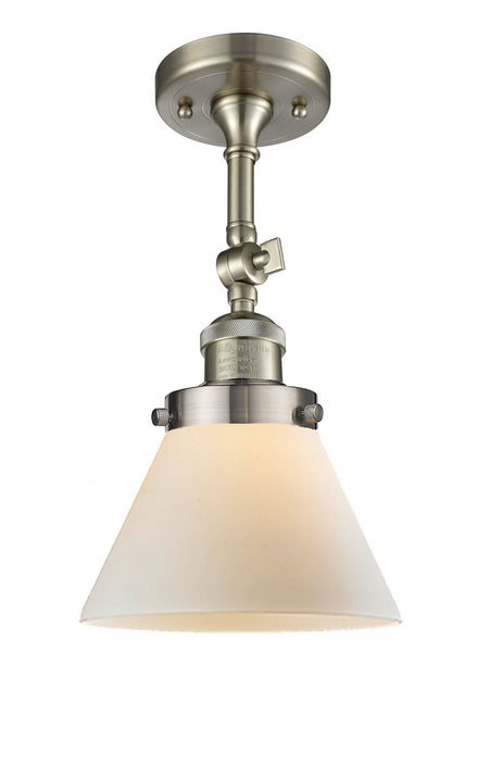 Innovations 201F-SN-G41 One Light Semi-Flush Mount, Brushed Satin Nickel