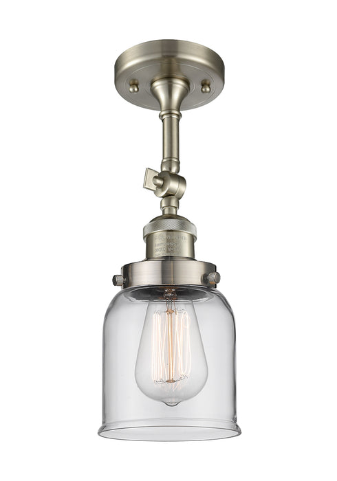 Innovations 201F-SN-G52 One Light Semi-Flush Mount, Brushed Satin Nickel