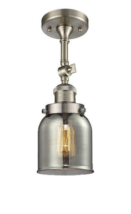 Innovations 201F-SN-G53 One Light Semi-Flush Mount, Brushed Satin Nickel