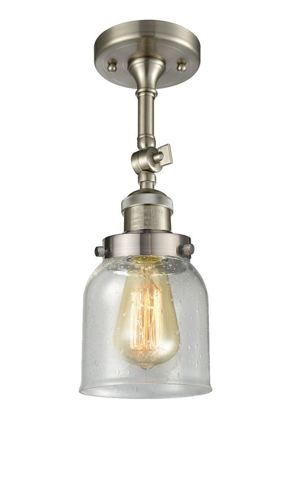 Innovations 201F-SN-G54 One Light Semi-Flush Mount, Brushed Satin Nickel