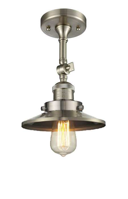 Innovations 201F-SN-M2 One Light Semi-Flush Mount, Brushed Satin Nickel
