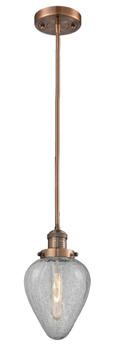 Innovations 201S-AC-G165 One Light Mini Pendant, Antique Copper