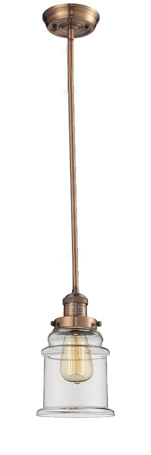Innovations 201S-AC-G182 One Light Mini Pendant, Antique Copper