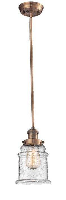 Innovations 201S-AC-G184 One Light Mini Pendant, Antique Copper