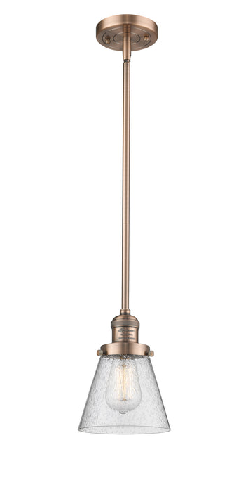 Innovations 201S-AC-G64 One Light Mini Pendant, Antique Copper