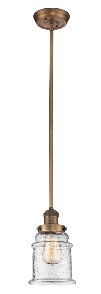 Innovations 201S-BB-G184 One Light Mini Pendant, Brushed Brass