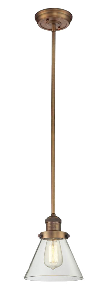 Innovations 201S-BB-G62 One Light Mini Pendant, Brushed Brass