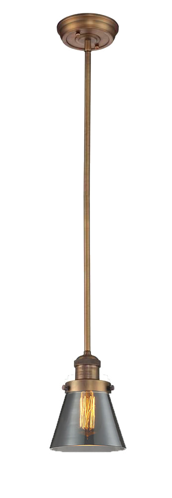 Innovations 201S-BB-G63 One Light Mini Pendant, Brushed Brass