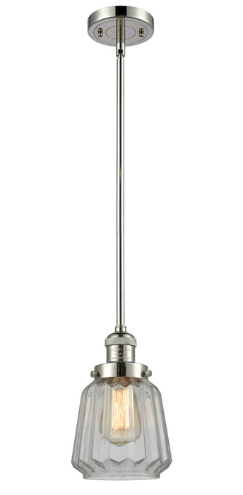 Innovations 201S-PN-G142 One Light Mini Pendant, Polished Nickel