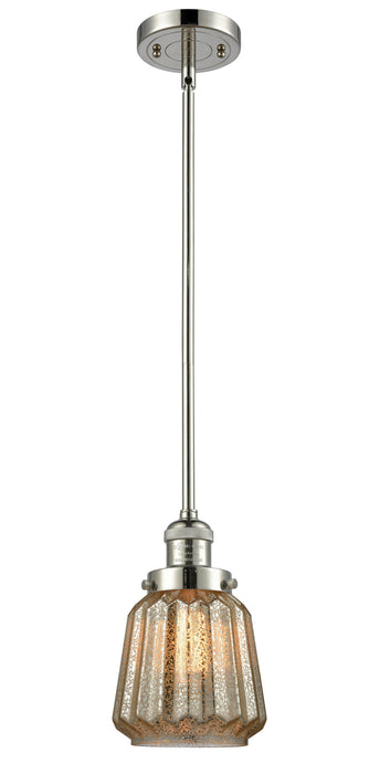 Innovations 201S-PN-G146 One Light Mini Pendant, Polished Nickel
