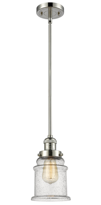 Innovations 201S-PN-G184 One Light Mini Pendant, Polished Nickel