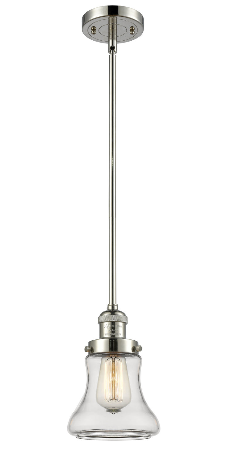 Innovations 201S-PN-G192 One Light Mini Pendant, Polished Nickel