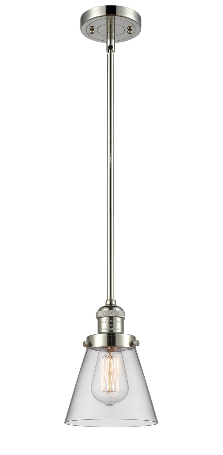 Innovations 201S-PN-G62 One Light Mini Pendant, Polished Nickel