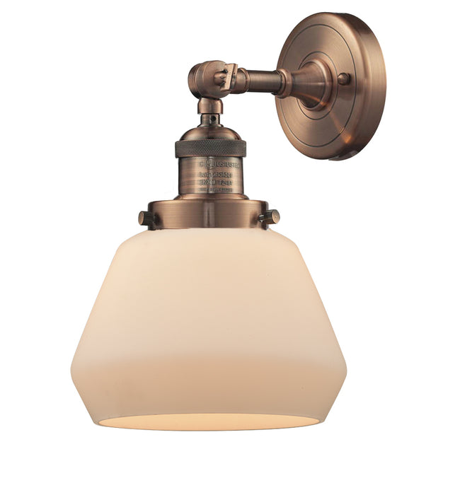 Innovations 203-AC-G171 One Light Wall Sconce, Antique Copper
