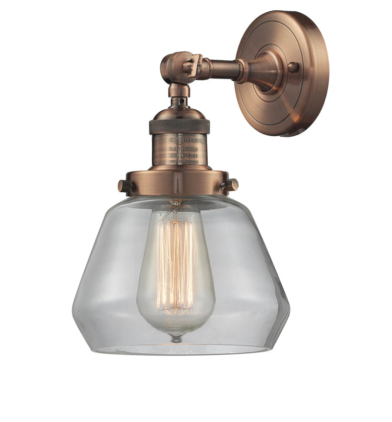Innovations 203-AC-G172 One Light Wall Sconce, Antique Copper